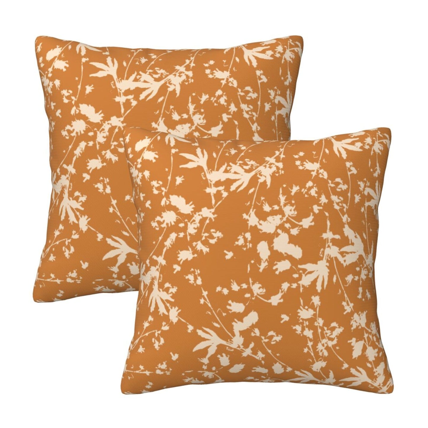 Bohemian Floral Throw Pillow Covers 18x18 inch Set of 2 Botanical Pillow Cases Folk Vintage Decorative Cushion Covers for Sofa Couch