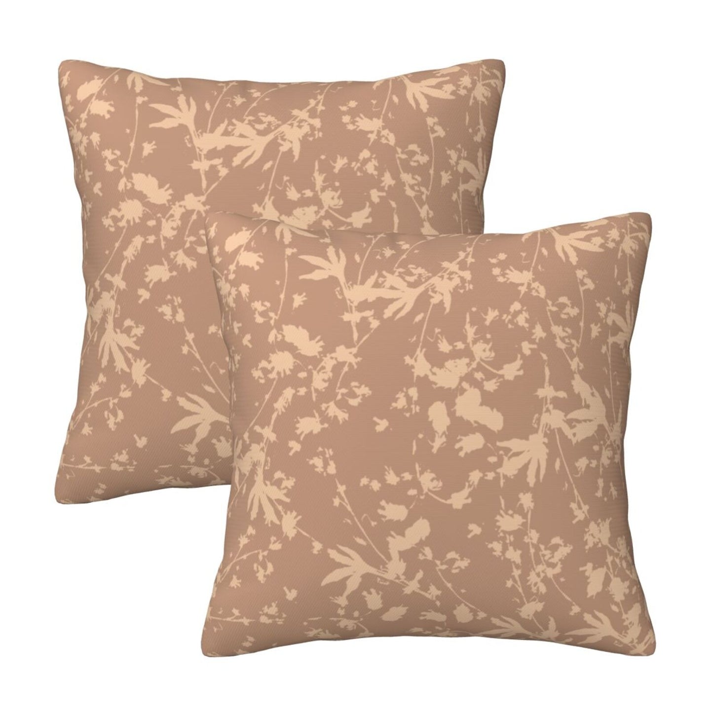 Bohemian Floral Throw Pillow Covers 18x18 inch Set of 2 Botanical Pillow Cases Folk Vintage Decorative Cushion Covers for Sofa Couch