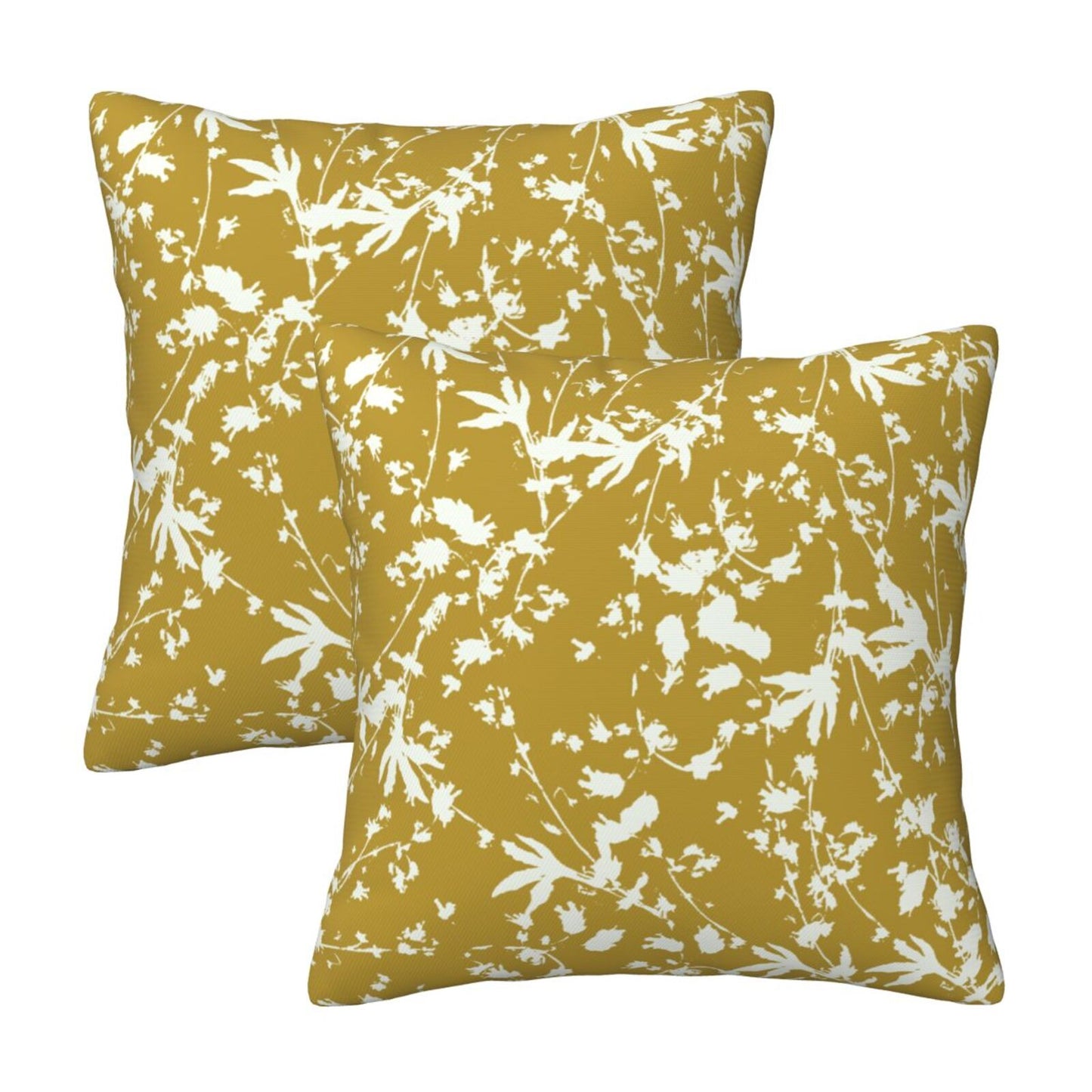 Bohemian Floral Throw Pillow Covers 18x18 inch Set of 2 Botanical Pillow Cases Folk Vintage Decorative Cushion Covers for Sofa Couch