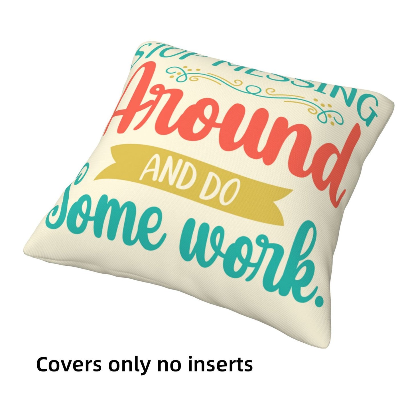 Motivational Throw Pillow Covers 18x18 inch Set of 4 Colorful Inspirational Phrase Pillow Cases Academic College Decorative Cushion Covers for Library
