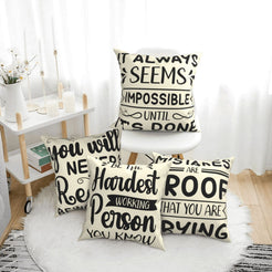 Decorative throw pillow covers 18x18 Set of 4 for sofa couch and living room decor