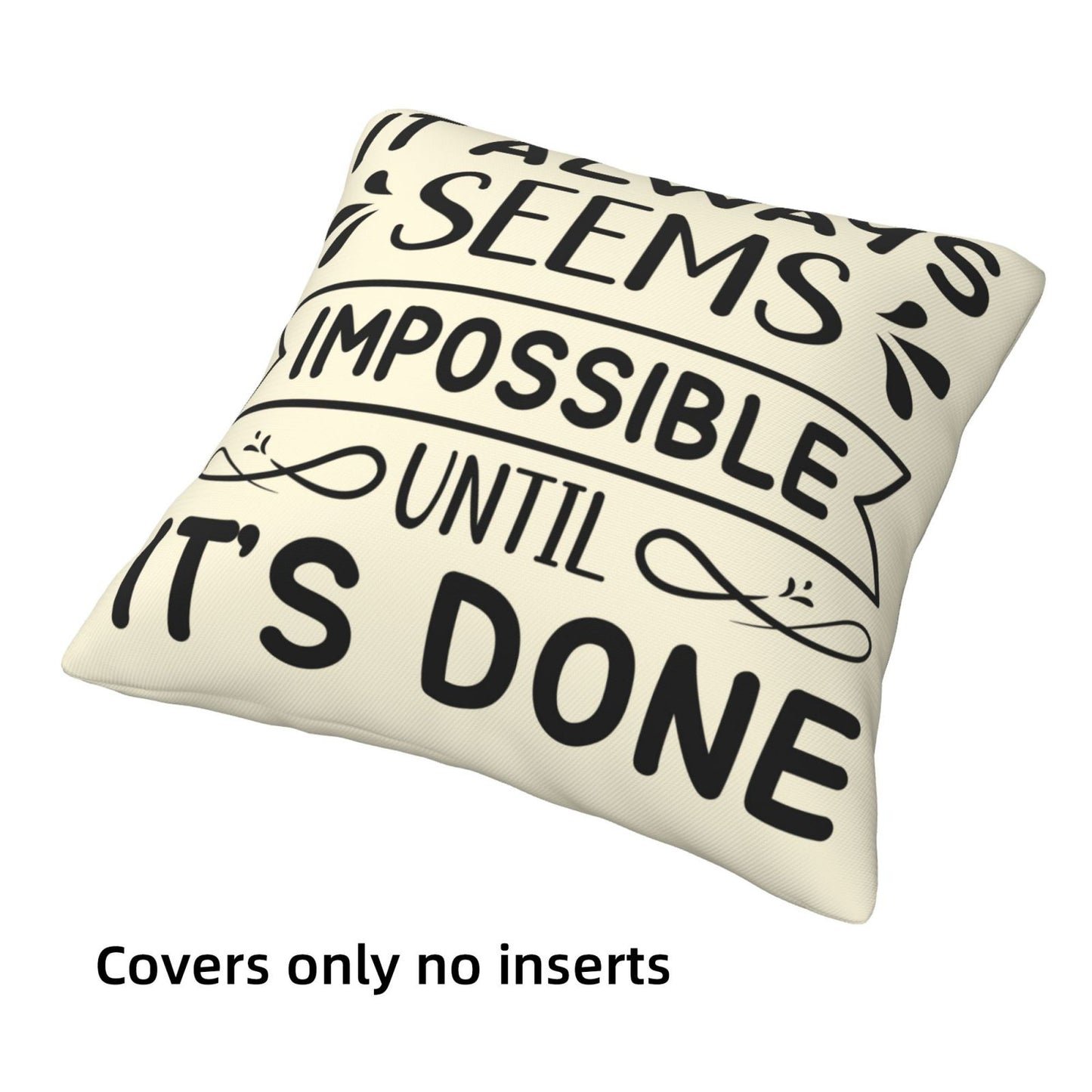 Motivational Throw Pillow Covers 18x18 inch Set of 4 Colorful Inspirational Phrase Pillow Cases Academic College Decorative Cushion Covers for Library