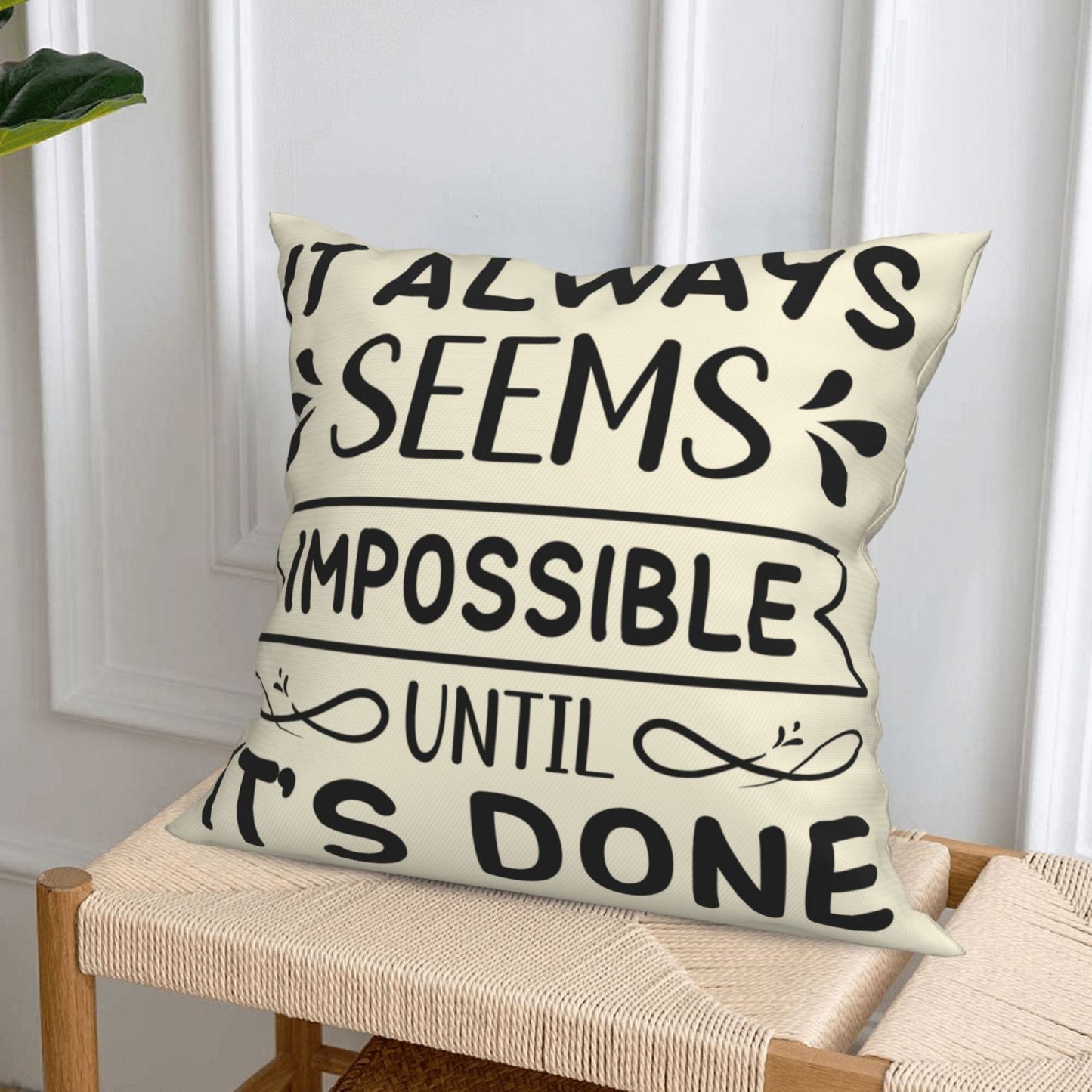 Motivational Throw Pillow Covers 18x18 inch Set of 4 Colorful Inspirational Phrase Pillow Cases Academic College Decorative Cushion Covers for Library