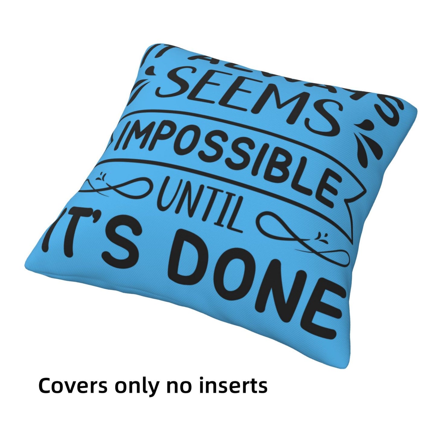 Motivational Throw Pillow Covers 18x18 inch Set of 4 Colorful Inspirational Phrase Pillow Cases Academic College Decorative Cushion Covers for Library