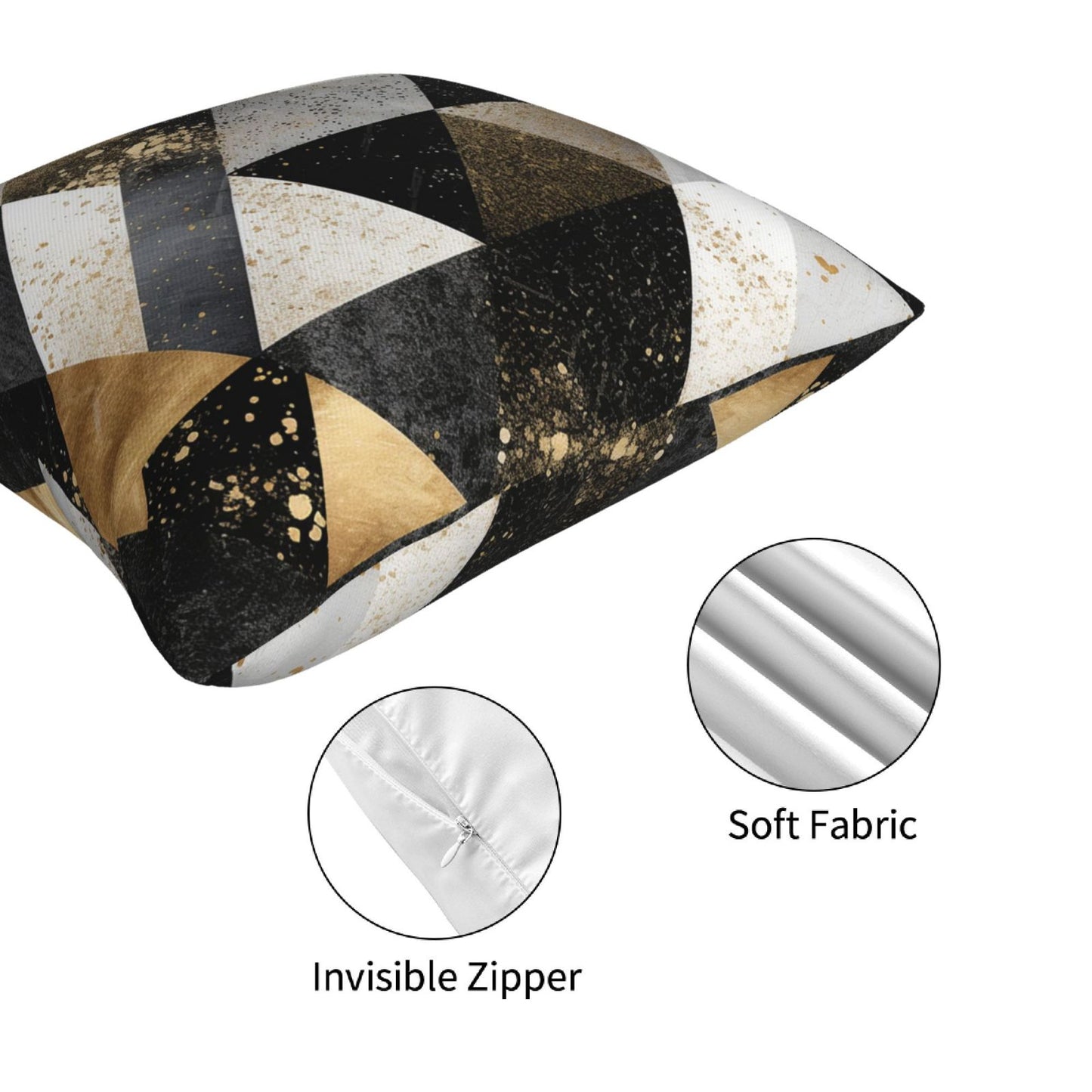 Geometric Throw Pillow Covers 18x18 inch Set of 4 Abstract Pillow Cases Watercolor Modern Decorative Cushion Covers for Sofa Couch