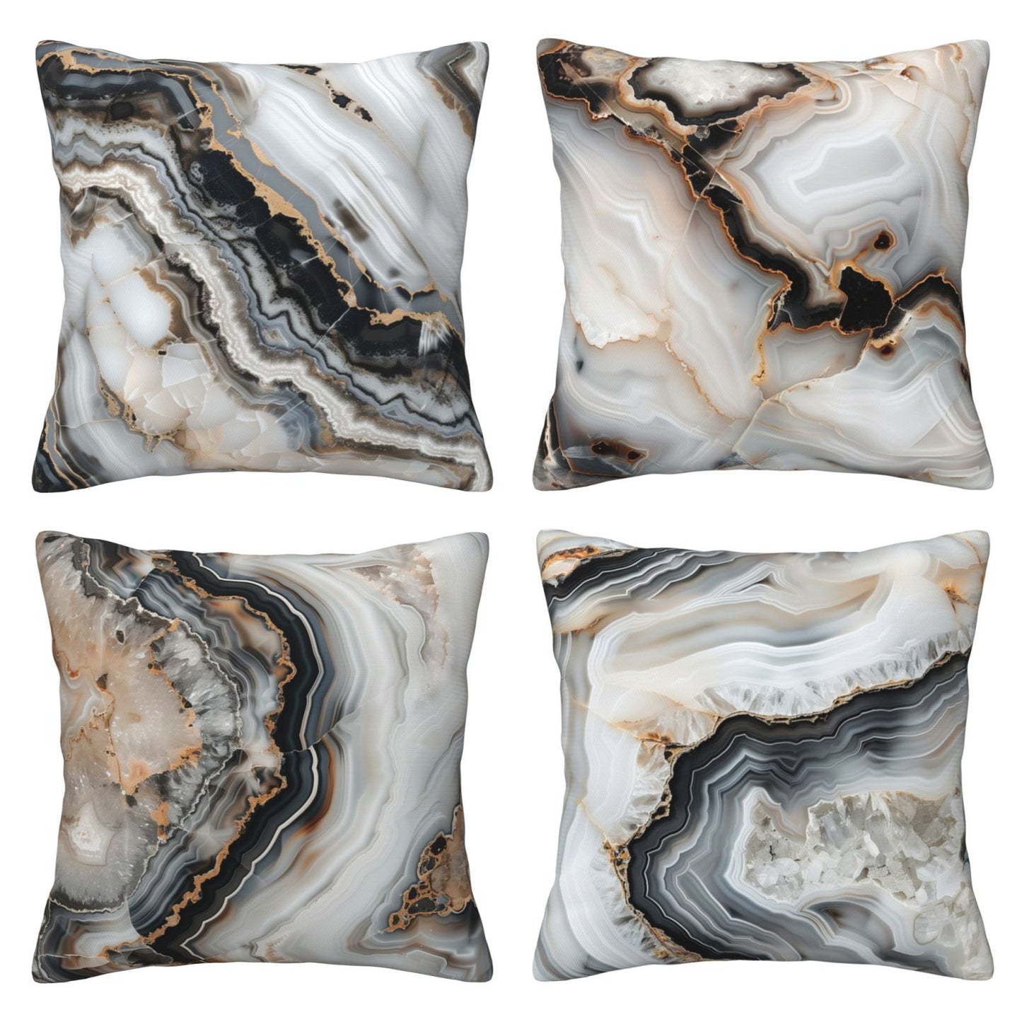 Geometric Throw Pillow Covers 18x18 inch Set of 4 Abstract Pillow Cases Watercolor Modern Decorative Cushion Covers for Sofa Couch