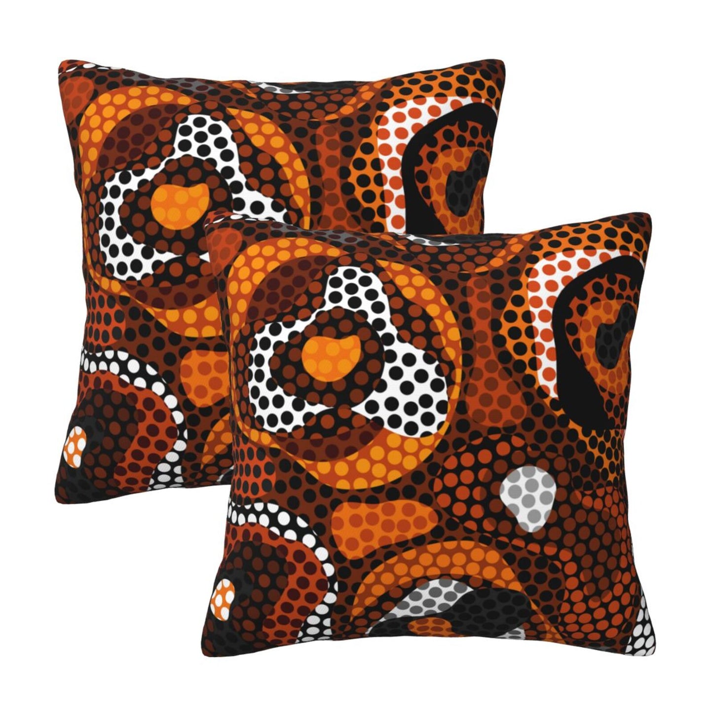 African Bohemian Throw Pillow Covers 18x18 inch Set of 2 Ethnic Pillow Cases Geometric Decorative Cushion Covers