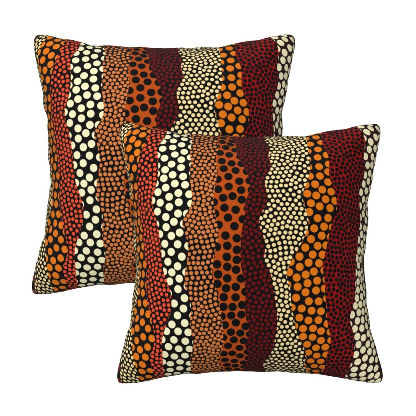 African Bohemian Throw Pillow Covers 18x18 inch Set of 2 Ethnic Pillow Cases Geometric Decorative Cushion Covers