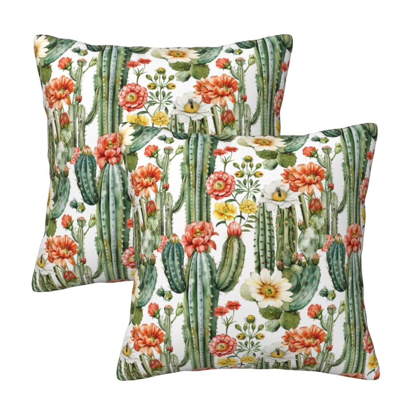 Mexican Throw Pillow Covers 18x18 inch Set of 2 Skull Flower Pillow Cases Ethnic Halloween Decorative Cushion Covers for Sofa Couch