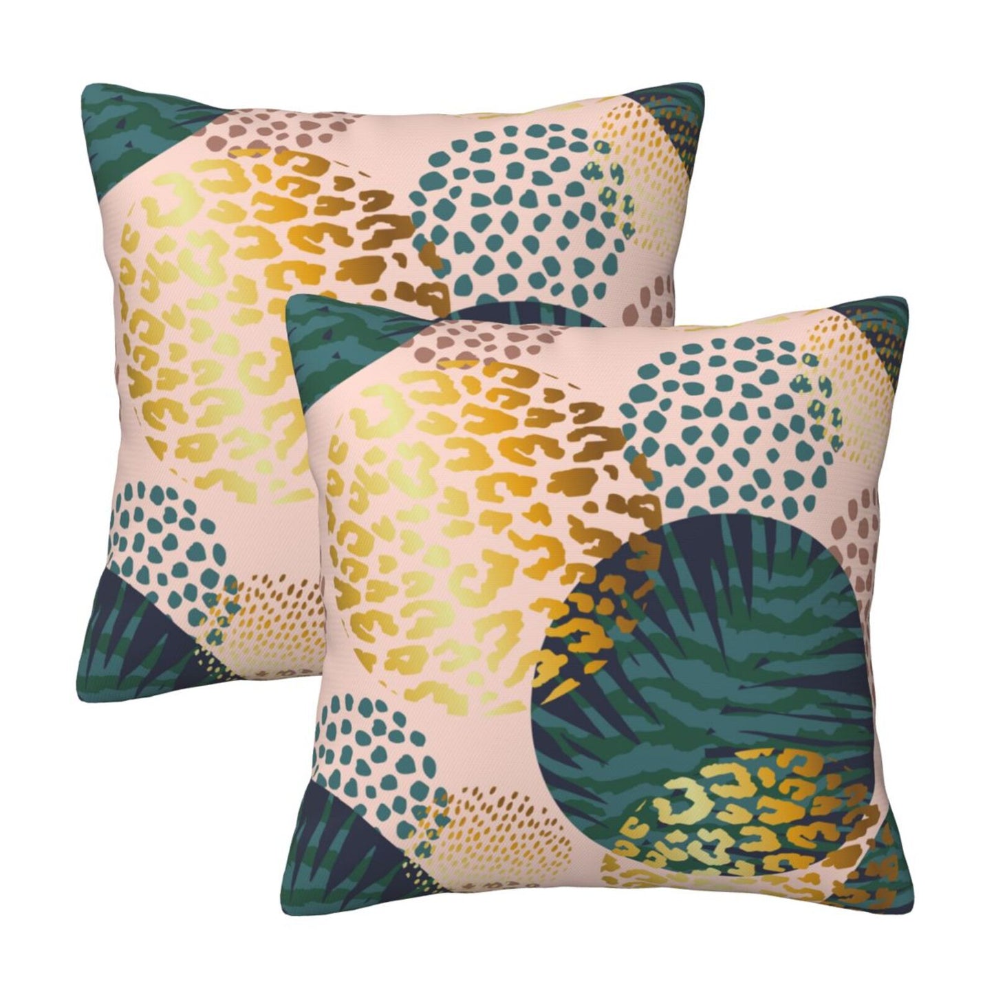 Tropical Throw Pillow Covers 18x18 inch Set of 2 Abstract Jungle Decorative Cushion Covers