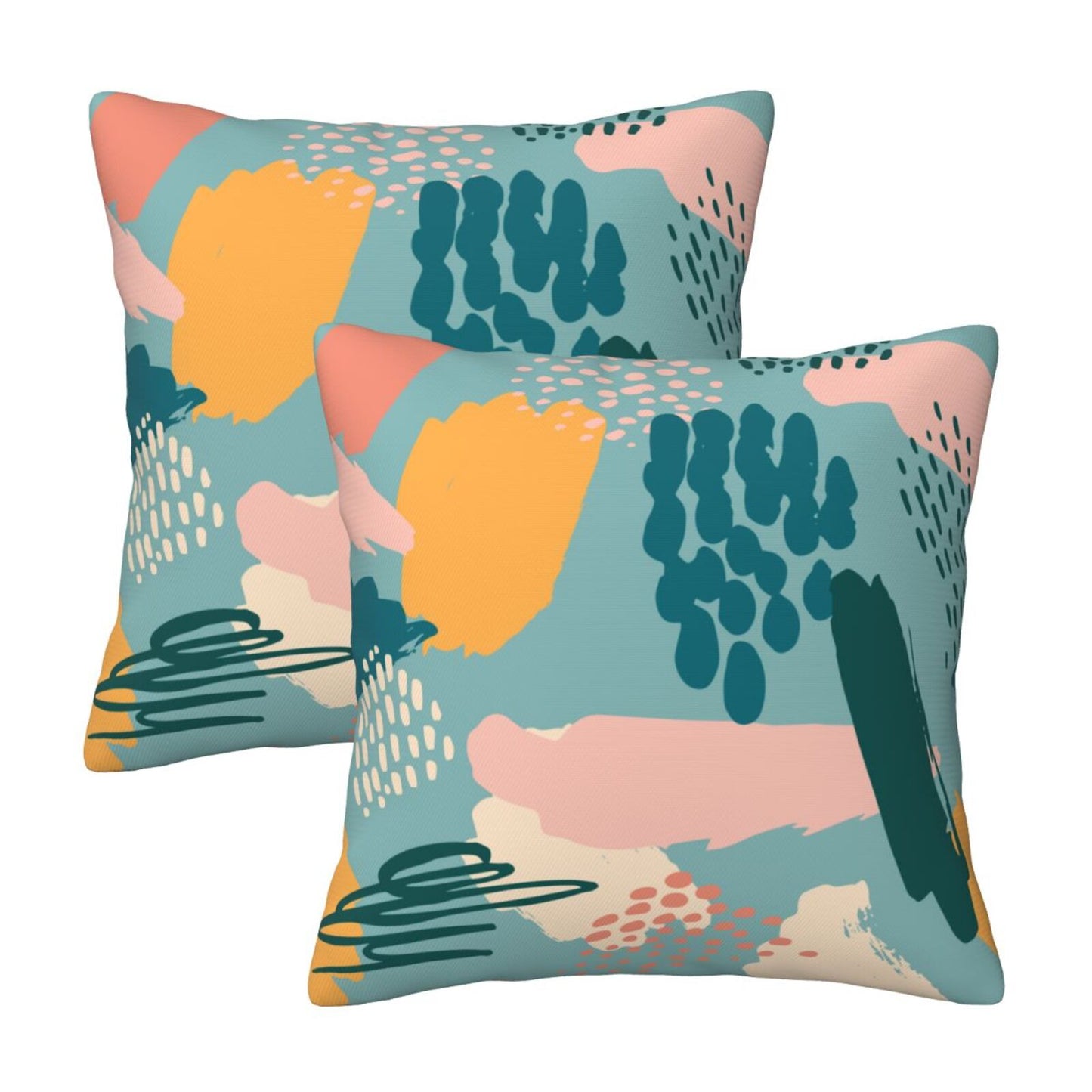 Tropical Throw Pillow Covers 18x18 inch Set of 2 Abstract Jungle Decorative Cushion Covers