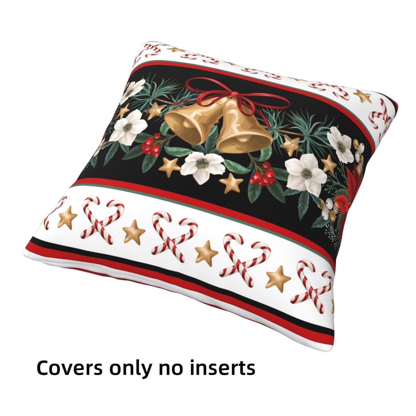 Christmas Throw Pillow Covers 18x18 inch Set of 4 Xmas Tree Decorative Cushion Covers