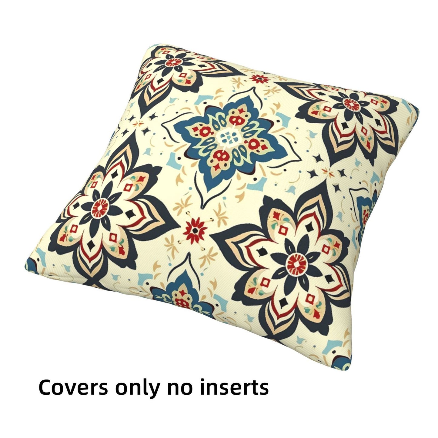 Kilim Throw Pillow Covers 18x18 inch Set of 4 Paisley Tribal Decorative Cushion Covers