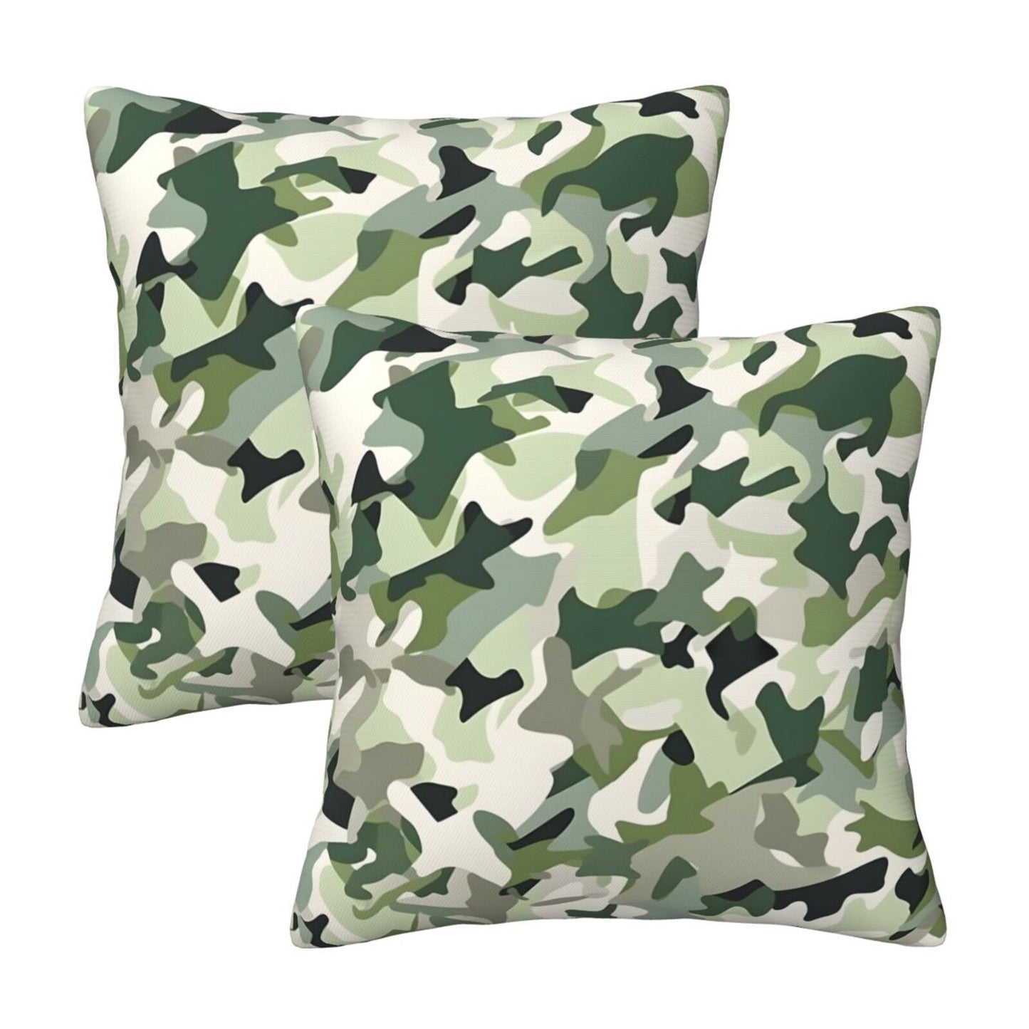 Camo Throw Pillow Covers 18x18 inch Set of 2 Camouflage Patriotic Pillow Cases Army Military Decorative Cushion Covers