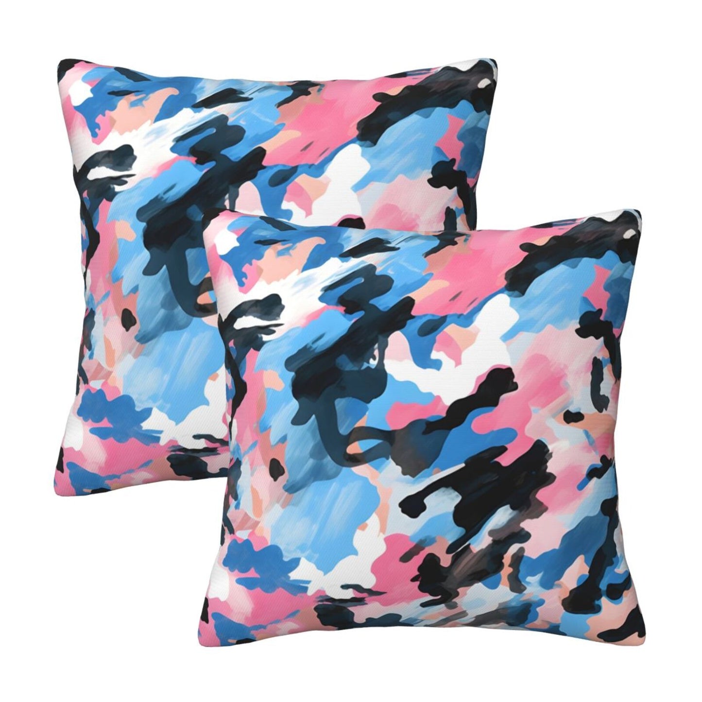 Camo Throw Pillow Covers 18x18 inch Set of 2 Camouflage Patriotic Pillow Cases Army Military Decorative Cushion Covers