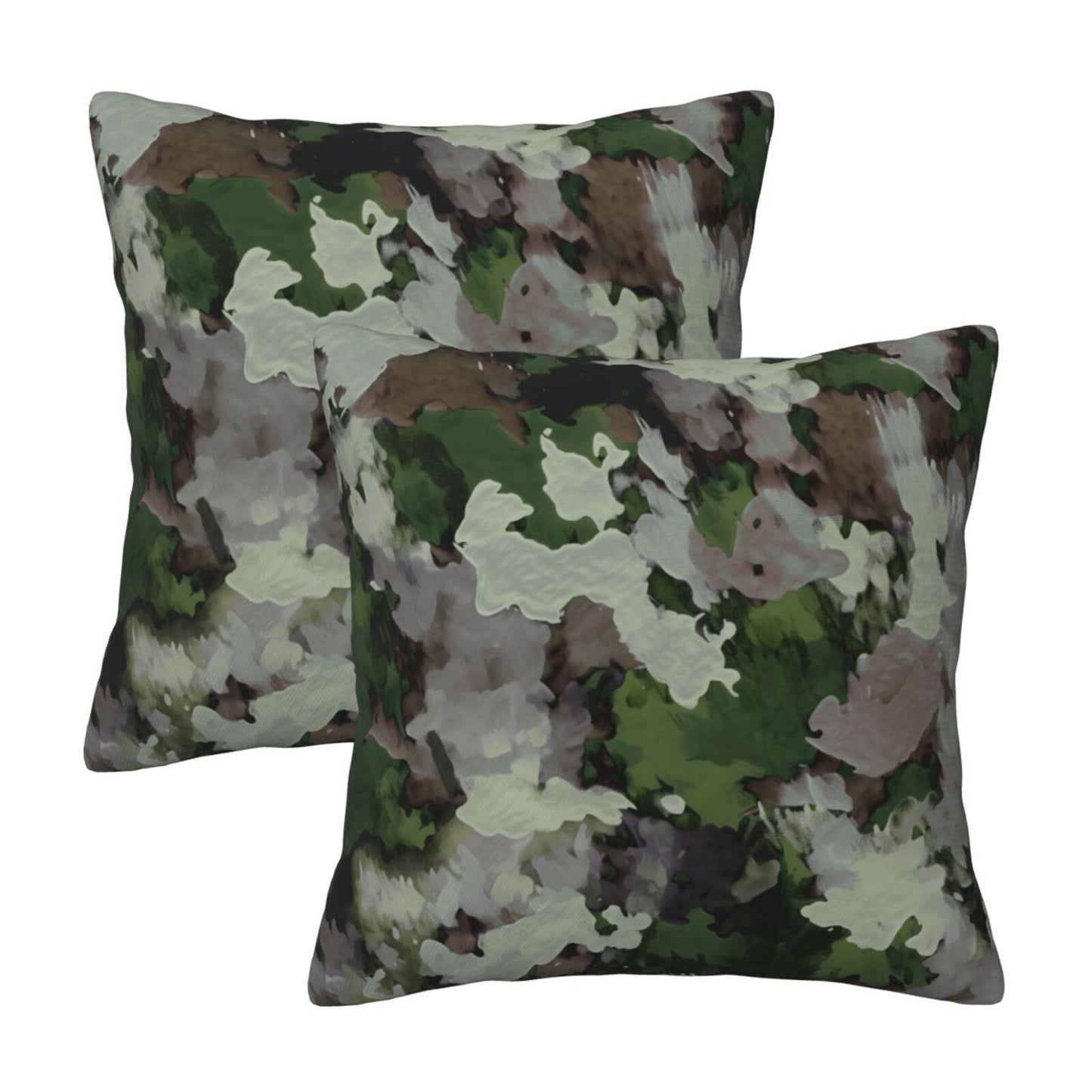 Camo Throw Pillow Covers 18x18 inch Set of 2 Camouflage Patriotic Pillow Cases Army Military Decorative Cushion Covers
