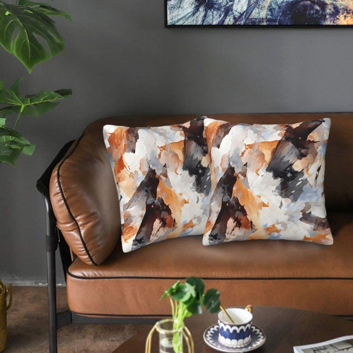 Camo Throw Pillow Covers 18x18 inch Set of 2 Camouflage Patriotic Pillow Cases Army Military Decorative Cushion Covers