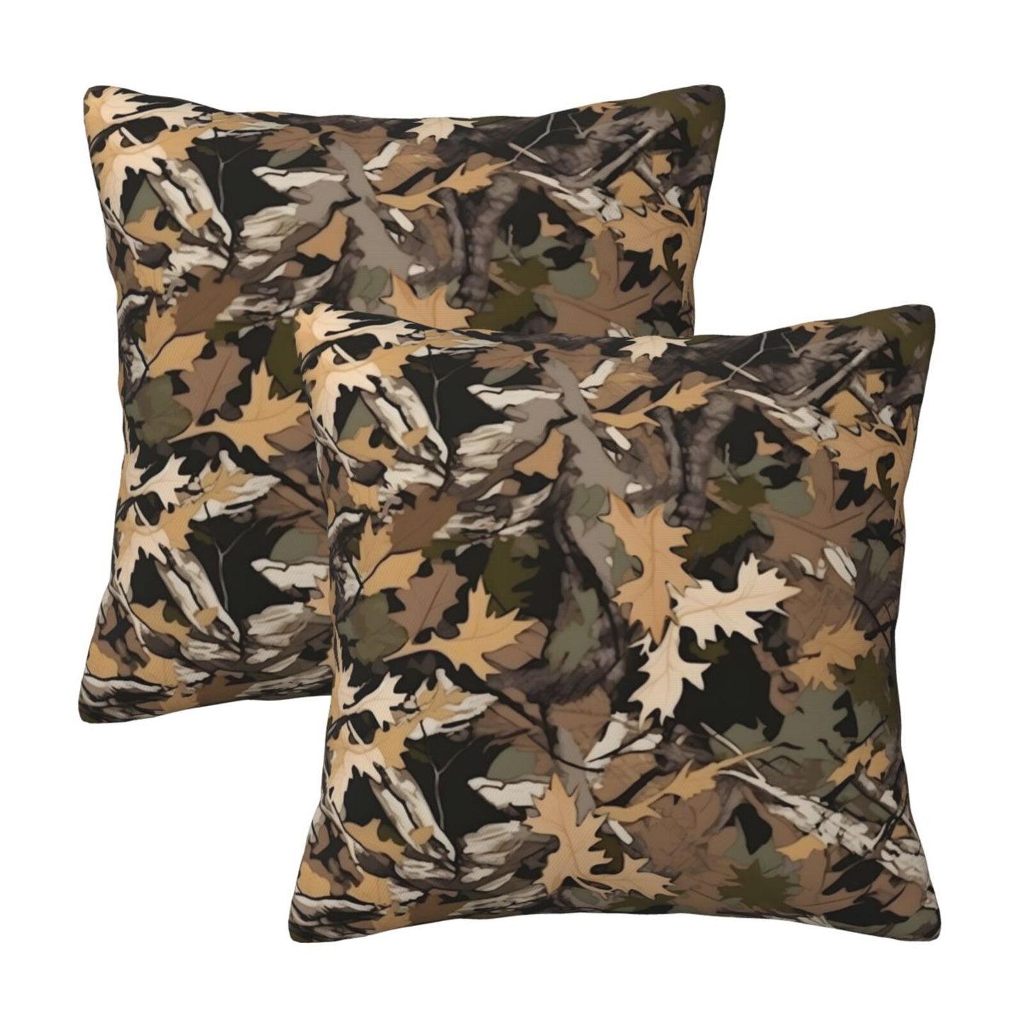 Camo Throw Pillow Covers 18x18 inch Set of 2 Camouflage Patriotic Pillow Cases Army Military Decorative Cushion Covers