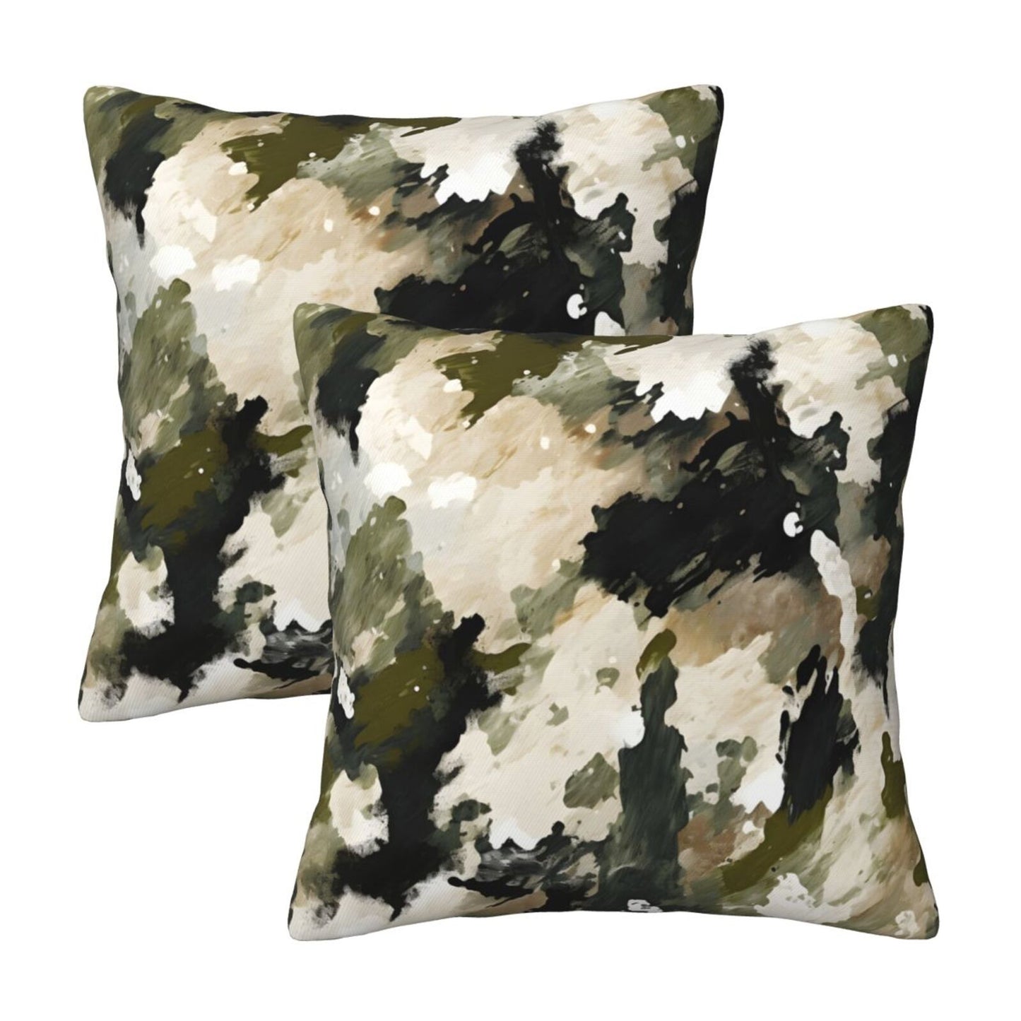Camo Throw Pillow Covers 18x18 inch Set of 2 Camouflage Patriotic Pillow Cases Army Military Decorative Cushion Covers