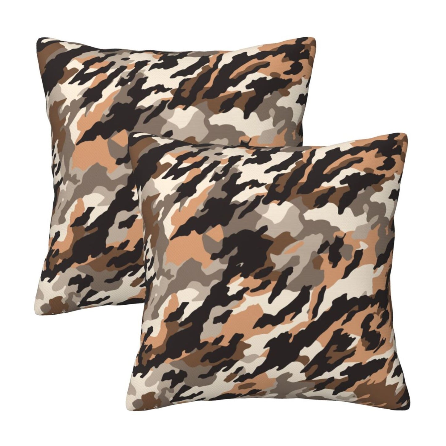 Camo Throw Pillow Covers 18x18 inch Set of 2 Camouflage Patriotic Pillow Cases Army Military Decorative Cushion Covers