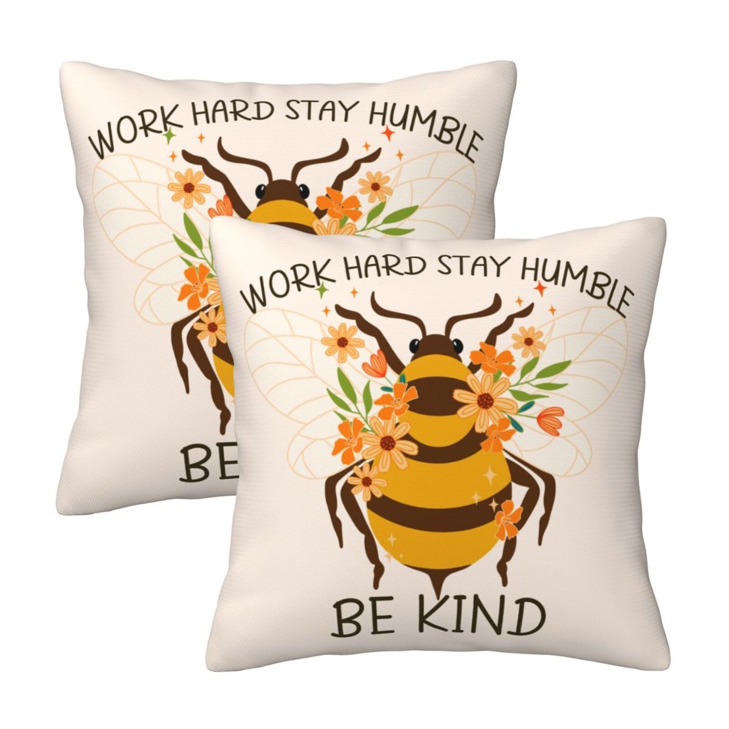 Motivational Throw Pillow Covers 18x18 inch Set of 2 Inspirational Strong Woman Cushion Covers