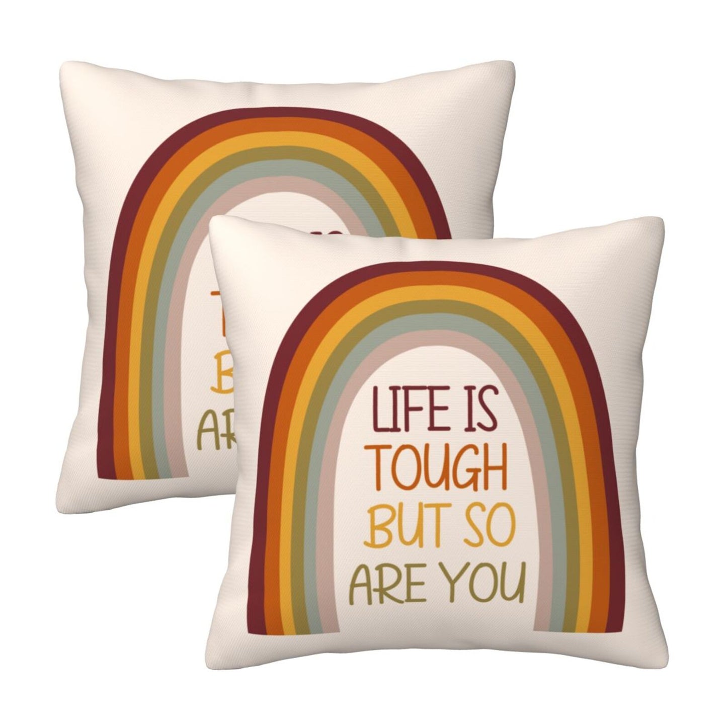 Motivational Throw Pillow Covers 18x18 inch Set of 2 Inspirational Strong Woman Cushion Covers