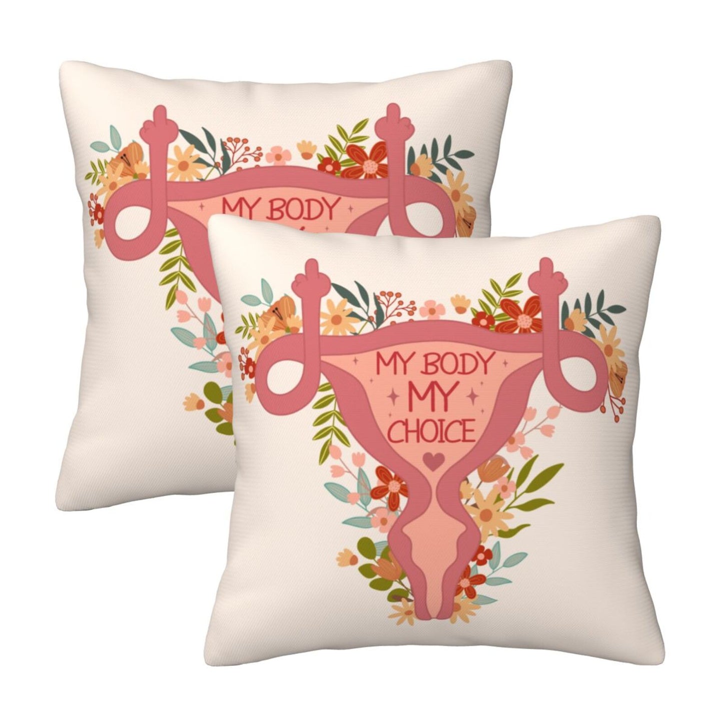 Motivational Throw Pillow Covers 18x18 inch Set of 2 Inspirational Strong Woman Cushion Covers