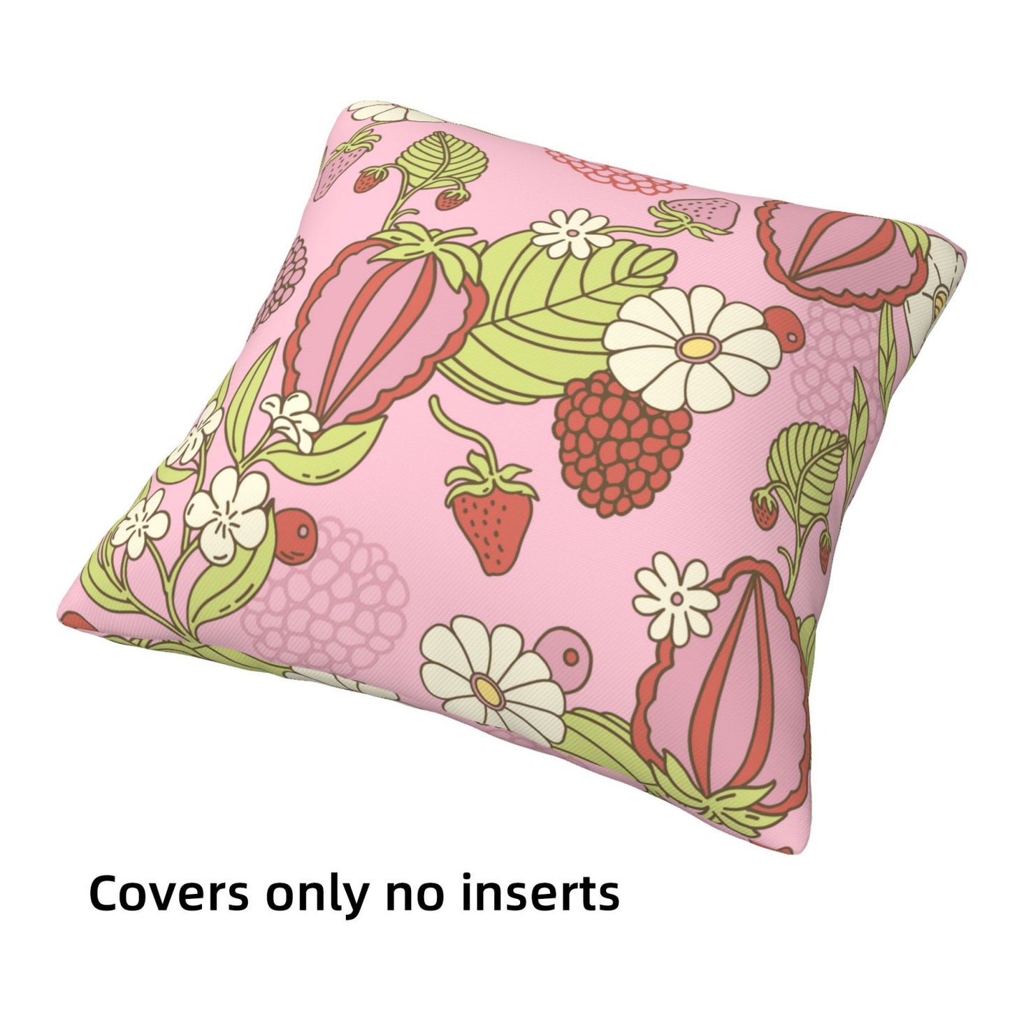 Groovy Floral Throw Pillow Covers 18x18 inch Set of 4 Bohemian Flower Botanical Decorative Cushion Covers