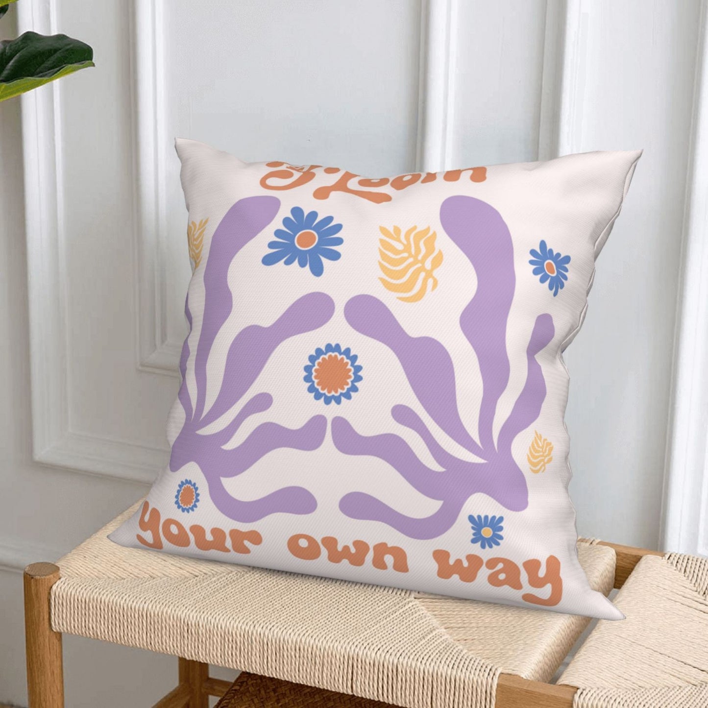 Bohemian Abstract Throw Pillow Covers 18x18 inch Set of 4 Inspirational Decorative Cushion Covers