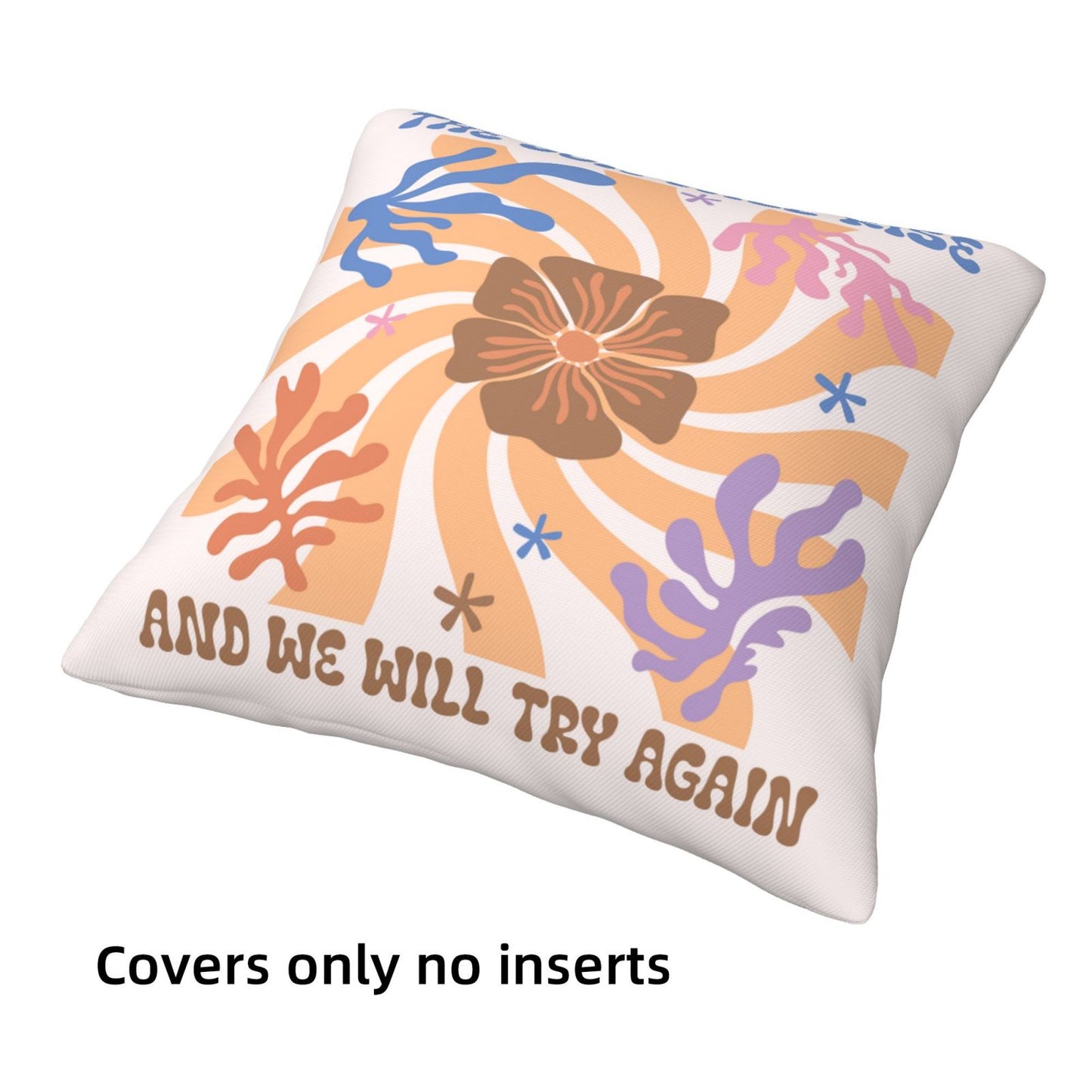 Bohemian Abstract Throw Pillow Covers 18x18 inch Set of 4 Inspirational Decorative Cushion Covers