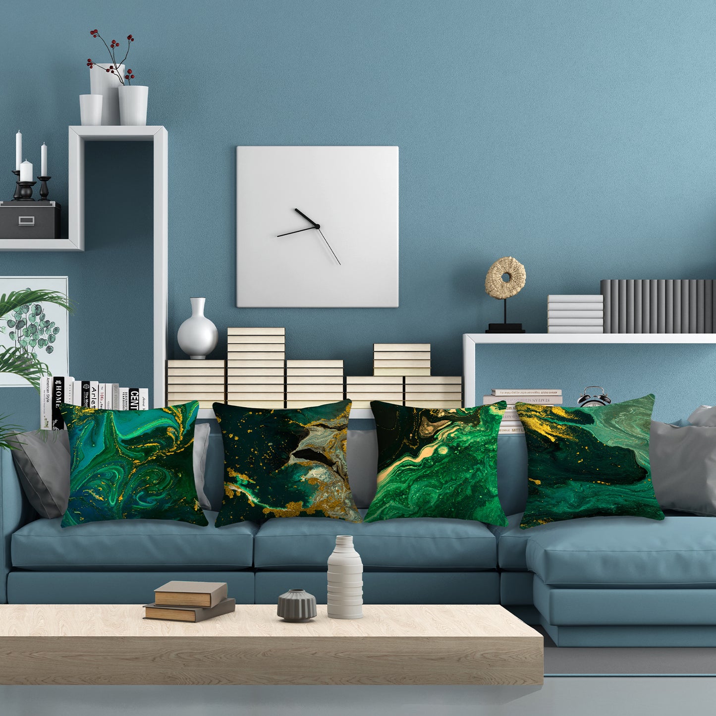 Marble Throw Pillow Covers Abstract Decorative Cushion Covers for Sofa Couch