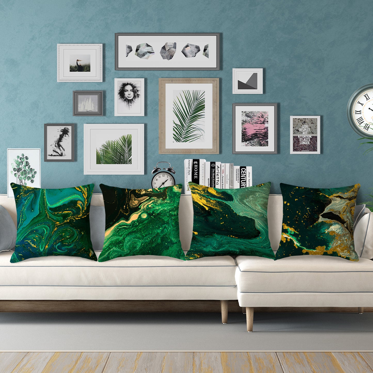 Marble Throw Pillow Covers Abstract Decorative Cushion Covers for Sofa Couch