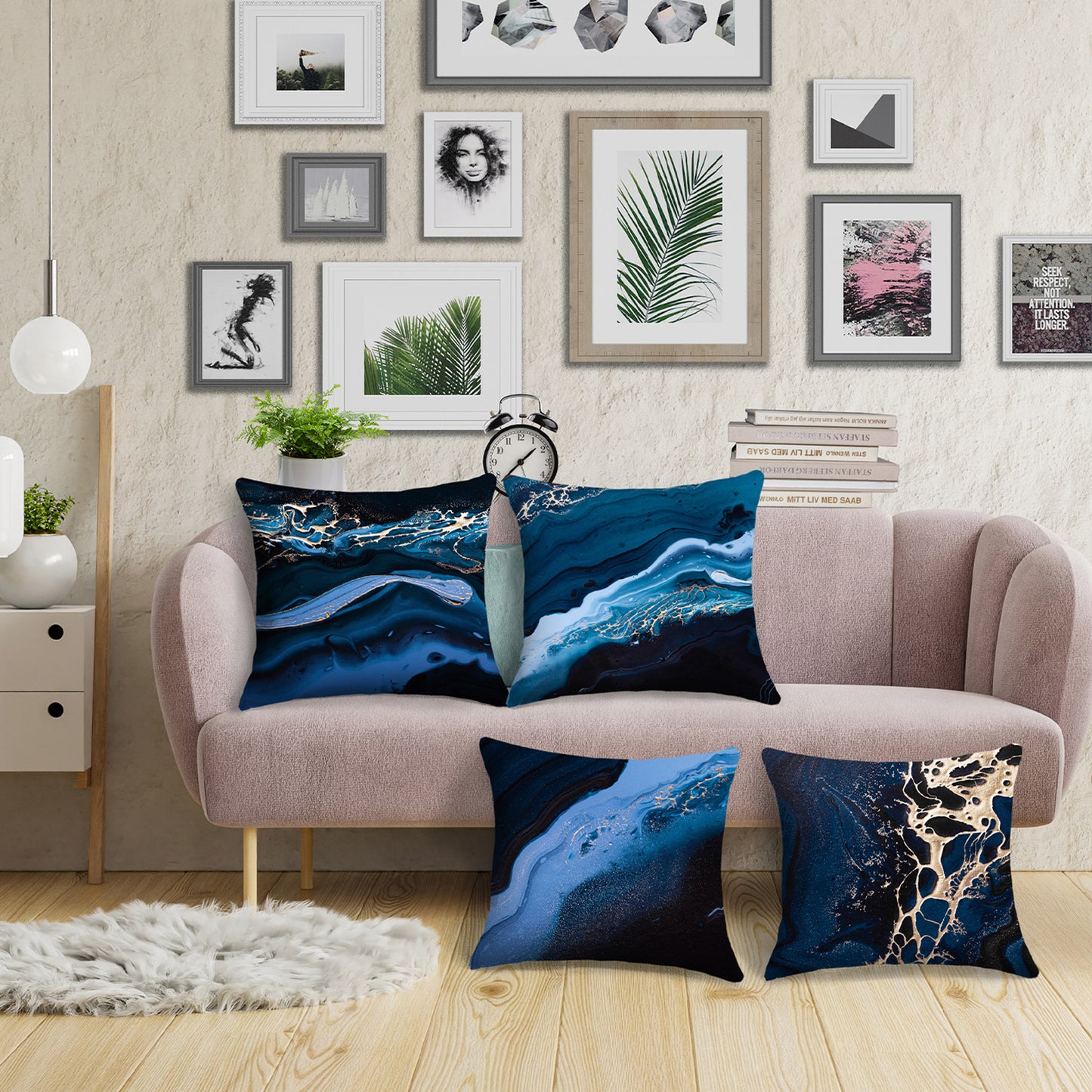 Marble Throw Pillow Covers Abstract Decorative Cushion Covers for Sofa Couch