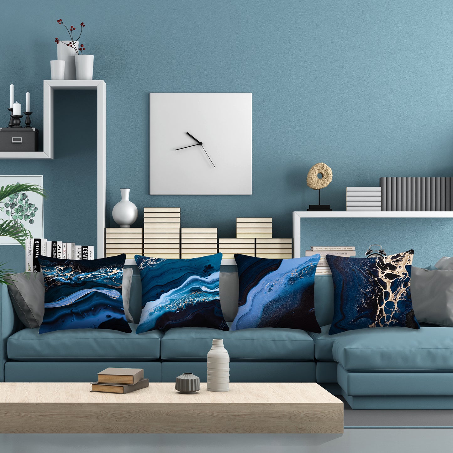 Marble Throw Pillow Covers Abstract Decorative Cushion Covers for Sofa Couch