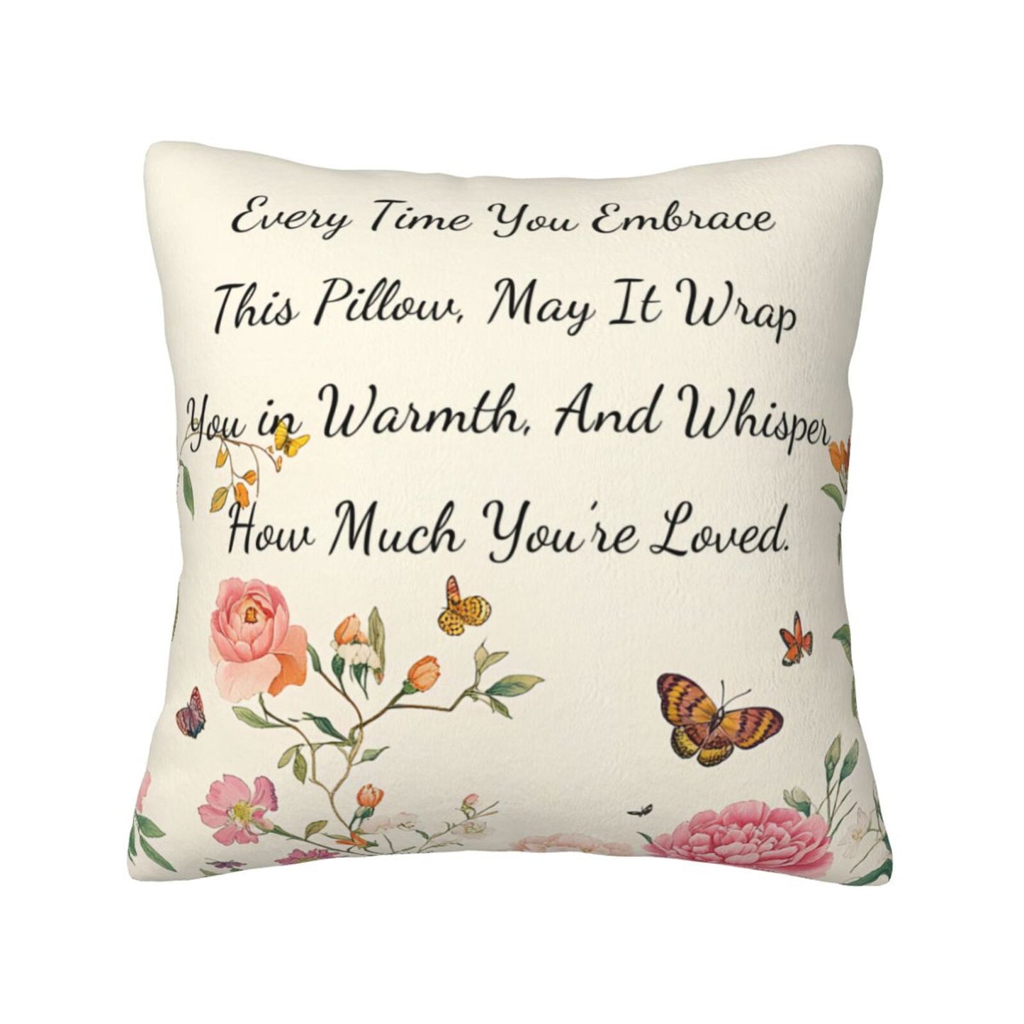 Valentines Day Gifts Throw Pillow Cover 18x18 inch Set of 1 Inspirational Velvet Decorative Cushion Cover