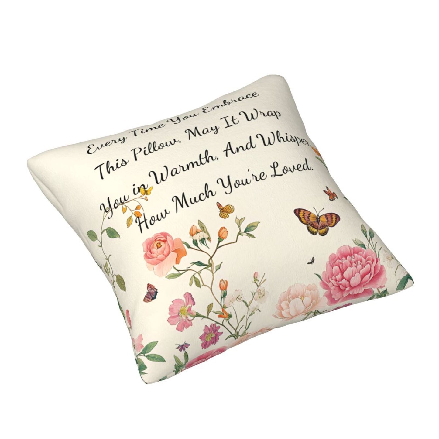 Valentines Day Gifts Throw Pillow Cover 18x18 inch Set of 1 Inspirational Velvet Decorative Cushion Cover