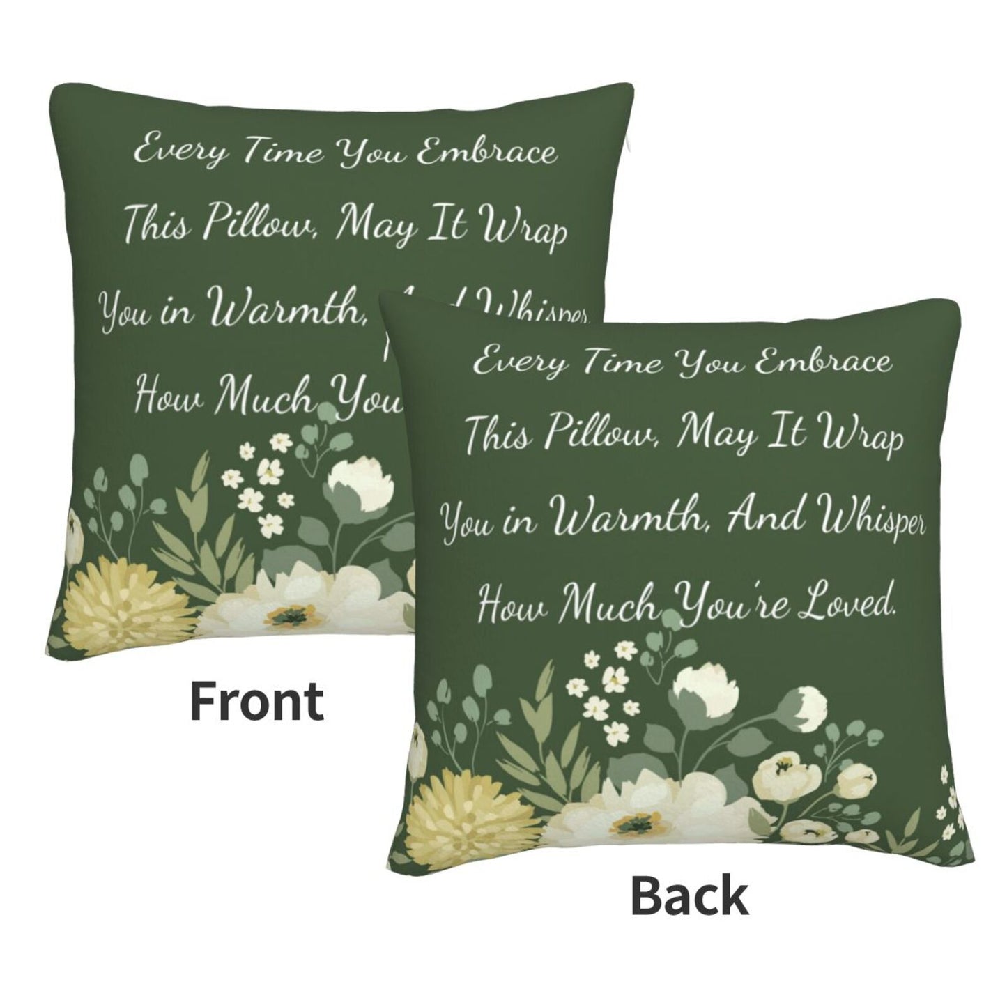 Valentines Day Gifts Throw Pillow Cover 18x18 inch Set of 1 Inspirational Velvet Decorative Cushion Cover