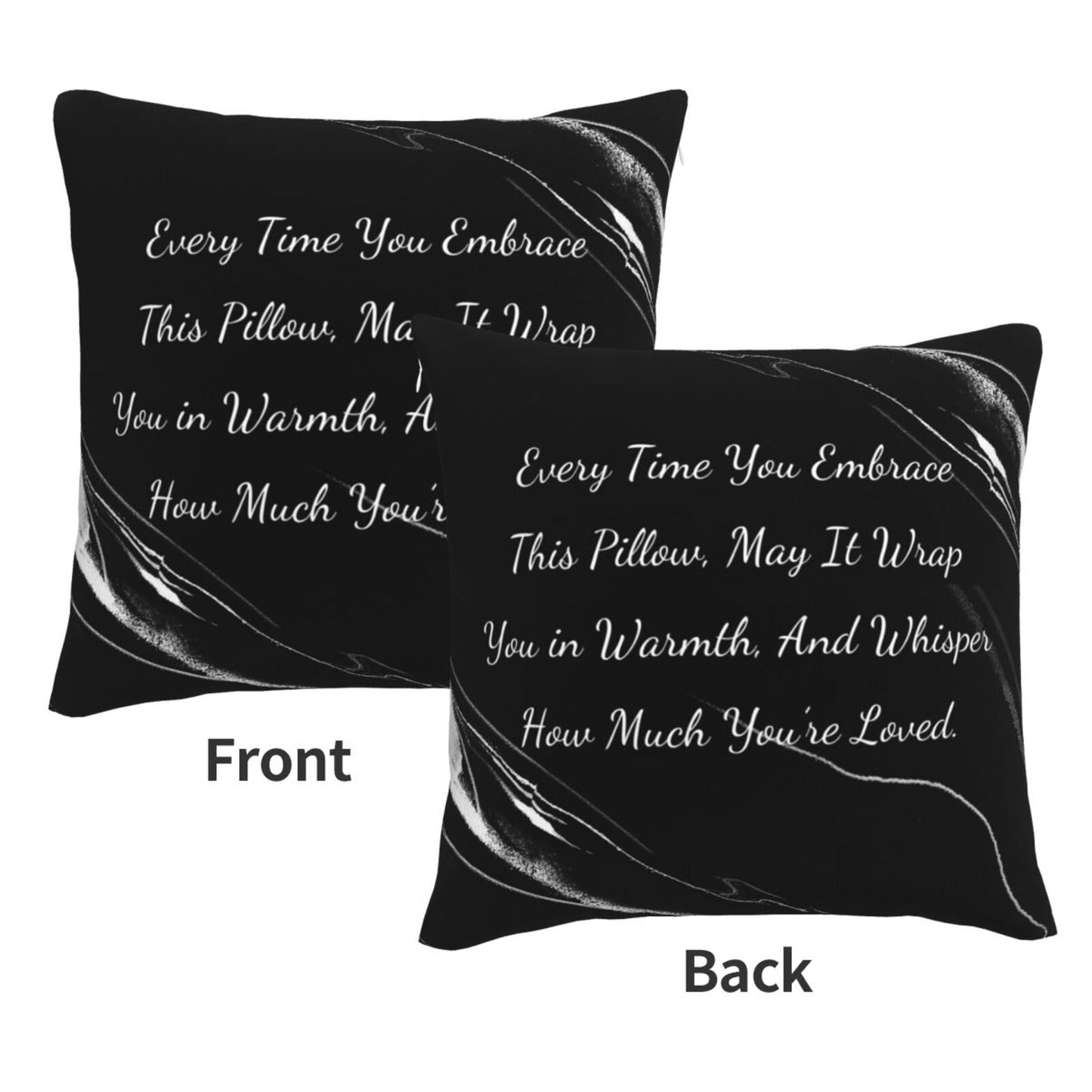 Valentines Day Gifts Throw Pillow Cover 18x18 inch Set of 1 Inspirational Velvet Decorative Cushion Cover