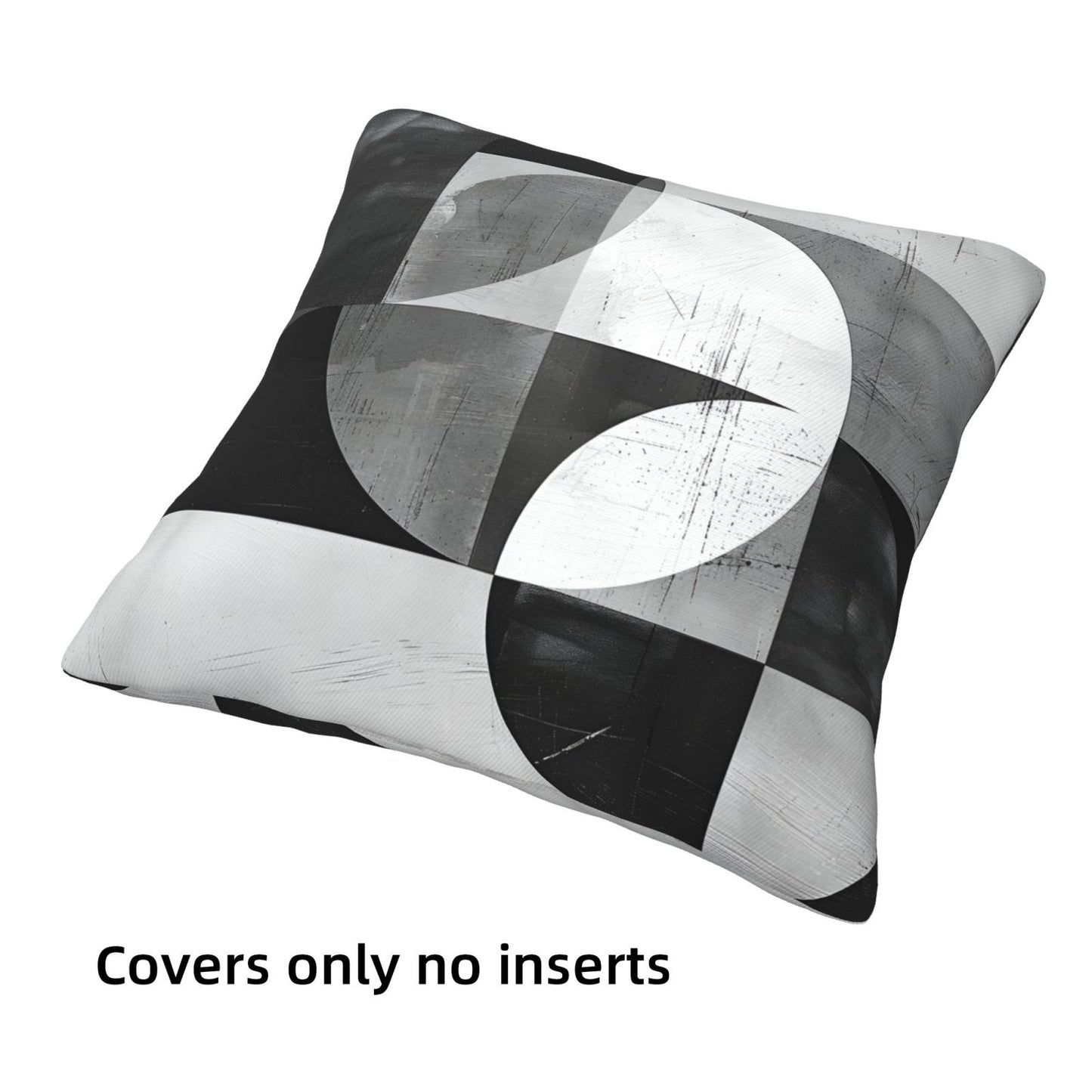 Grey and Brown Geometric Throw Pillow Covers 18x18 inch Set of 4 Modern Abstract Decorative Cushion Covers