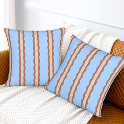 Velvet throw pillow covers 18x18 Set of 2 for sofa couch and living room decor
