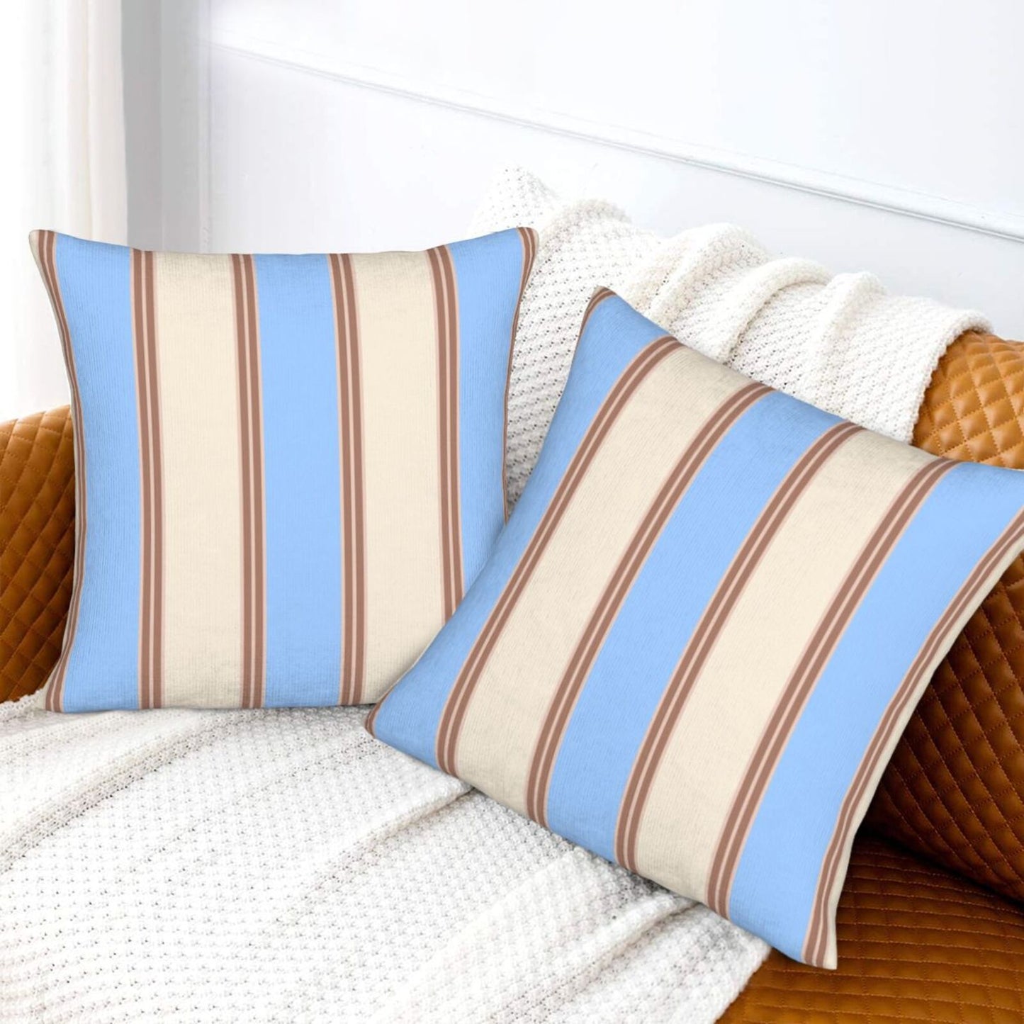 Striped Velvet Pillow Covers Set of 2 Modern Geometric Decorative Cushion Covers