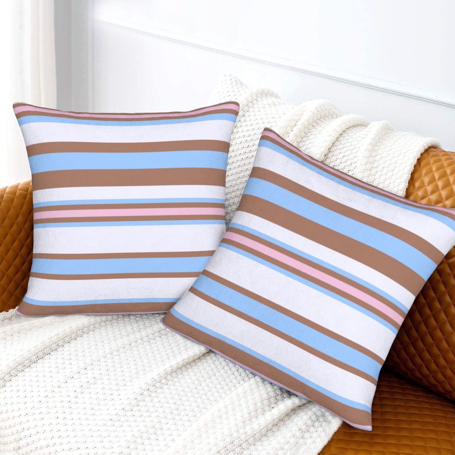 Striped Velvet Pillow Covers Set of 2 Modern Geometric Decorative Cushion Covers