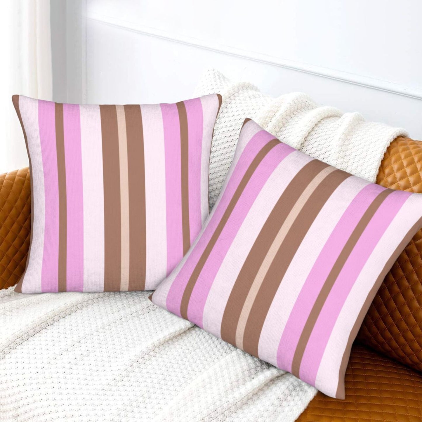 Striped Velvet Pillow Covers Set of 2 Modern Geometric Decorative Cushion Covers