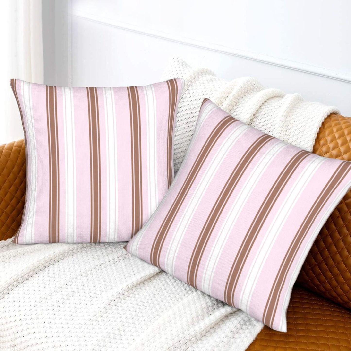 Striped Velvet Pillow Covers Set of 2 Modern Geometric Decorative Cushion Covers