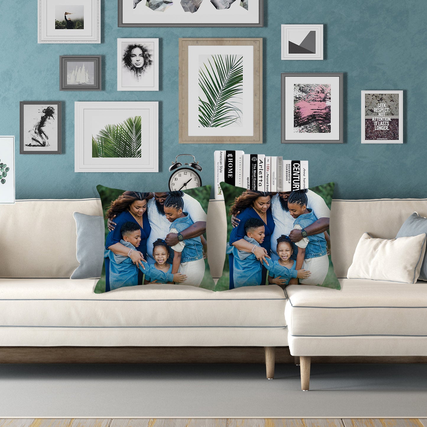 Custom Pillow Cover Outdoor Waterproof Personalized Gift Pillow Case Picture Photos Customized Decorative Cushion Cover for Patio Lawn Garden
