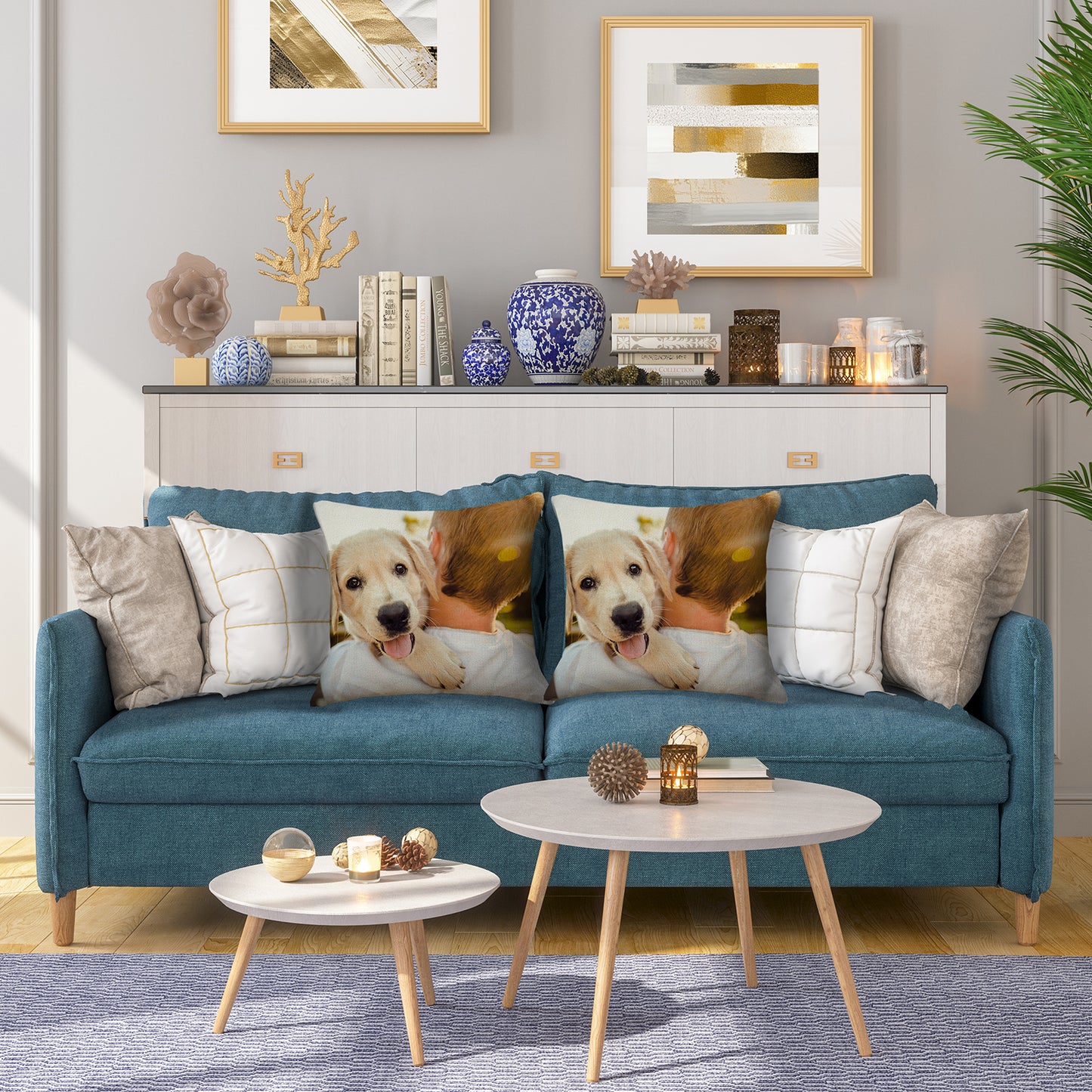 Custom Pillow Cover Outdoor Waterproof Personalized Gift Pillow Case Picture Photos Customized Decorative Cushion Cover for Patio Lawn Garden