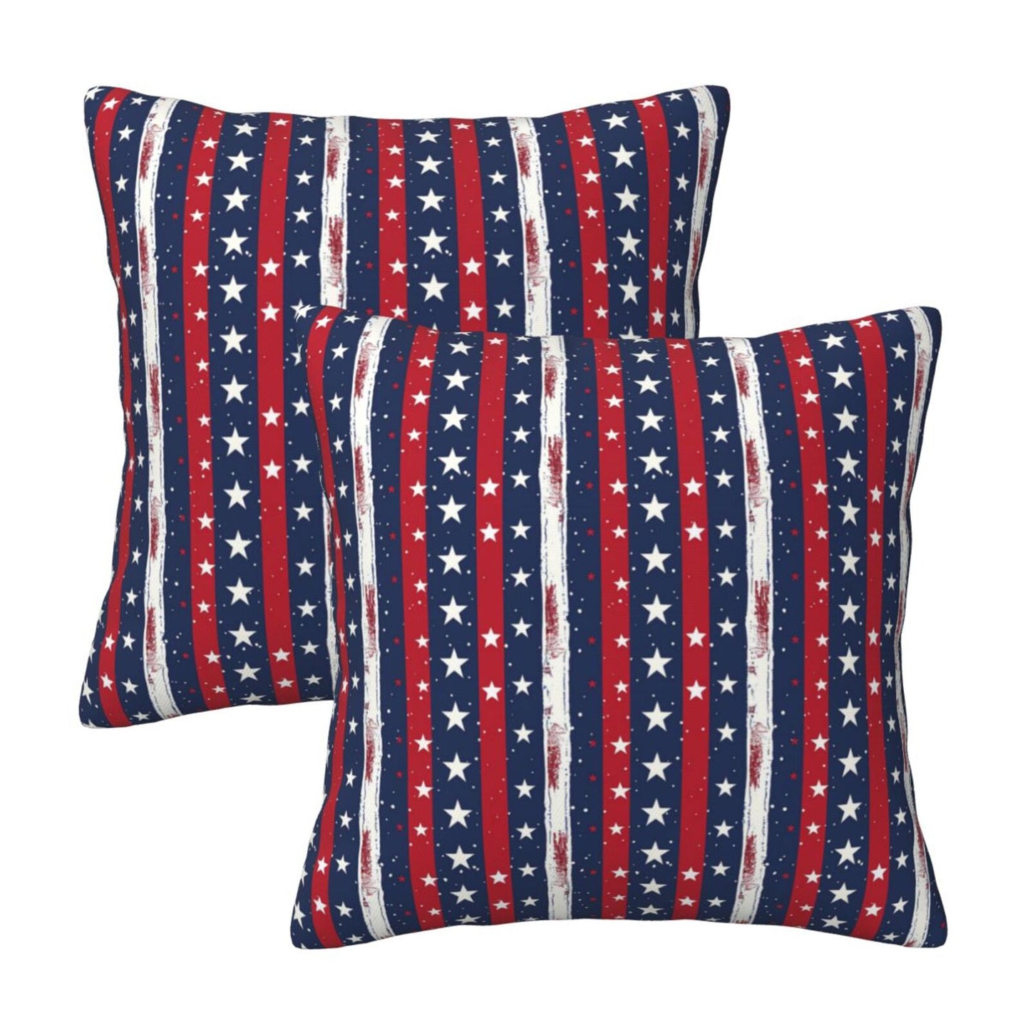 Independence Day Throw Pillow Covers 18x18 inch Set of 2 4th of July Velvet Decorative Cushion Covers