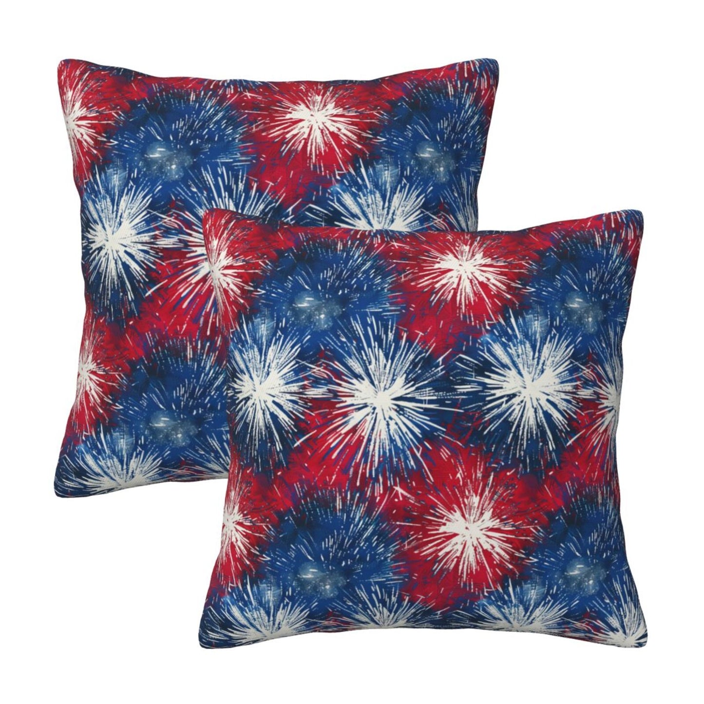 Independence Day Throw Pillow Covers 18x18 inch Set of 2 4th of July Velvet Decorative Cushion Covers