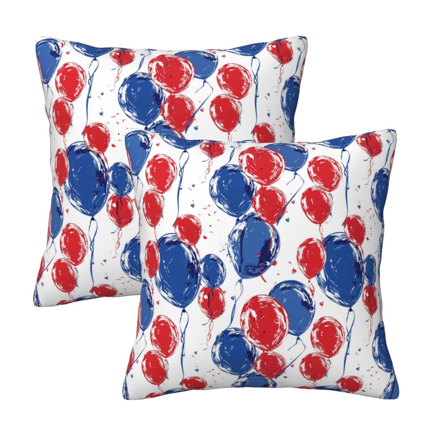 Independence Day Throw Pillow Covers 18x18 inch Set of 2 4th of July Velvet Decorative Cushion Covers