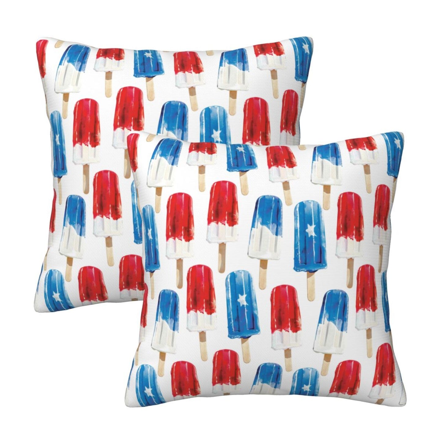Independence Day Throw Pillow Covers 18x18 inch Set of 2 4th of July Velvet Decorative Cushion Covers